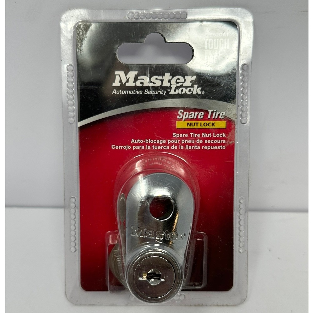 Master Lock 262DAT Spare Tire Nut Lock Automotive Security Chrome with Keys NEW